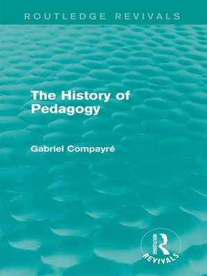 cover image of The History of Pedagogy
